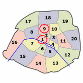 Paris 1er et 8ème arrondissement